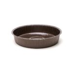 Bakvormen round pie PET Ø180/35h mm bruin