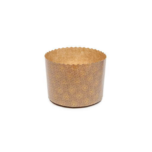 Panettone gold flower Ø134/95h mm (VERPAKT 100 PCS)