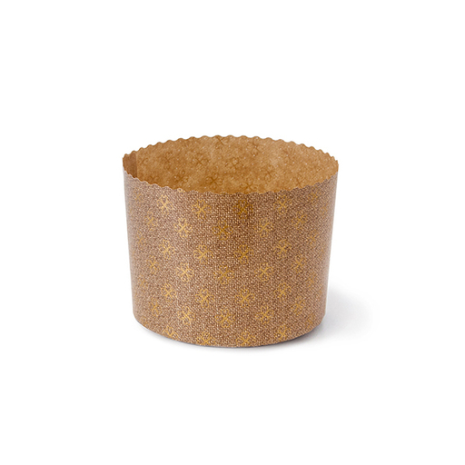 Panettone gold flower Ø154/112h mm (VERPAKT 100 PCS)